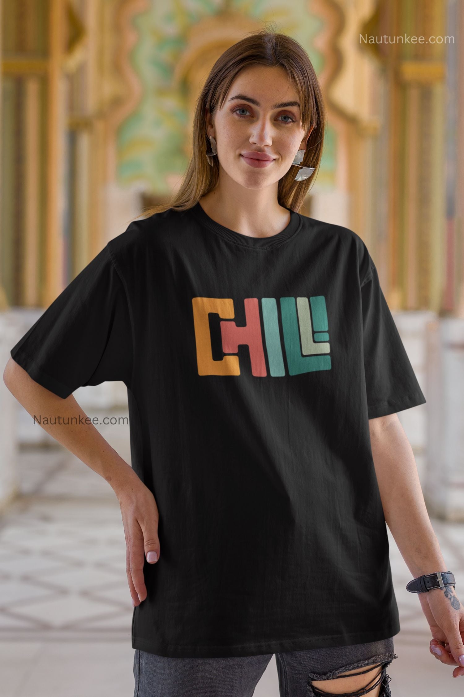 Womens Oversized T Shirts Chill Oversized T-Shirt For Women