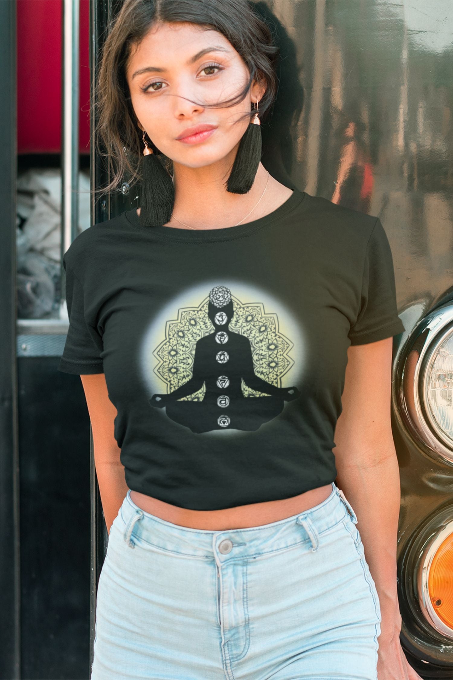 7 chakras crop top