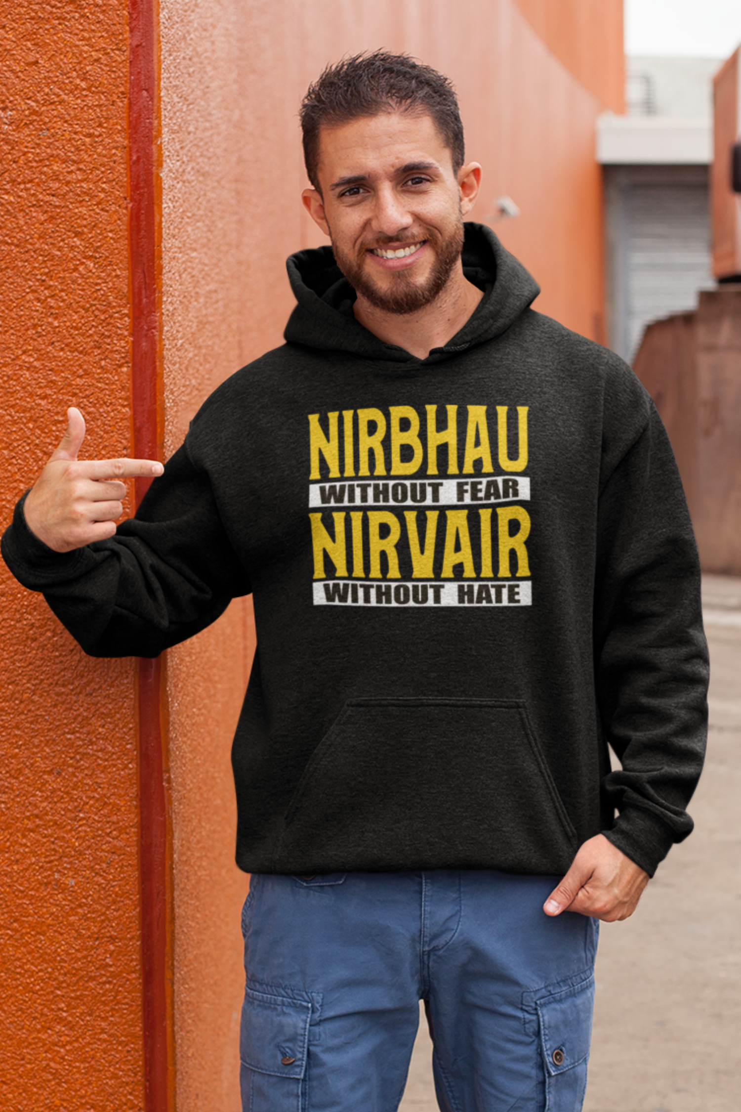 nirbhau nirvair punjabi hodded sweatshirt - nautunkee