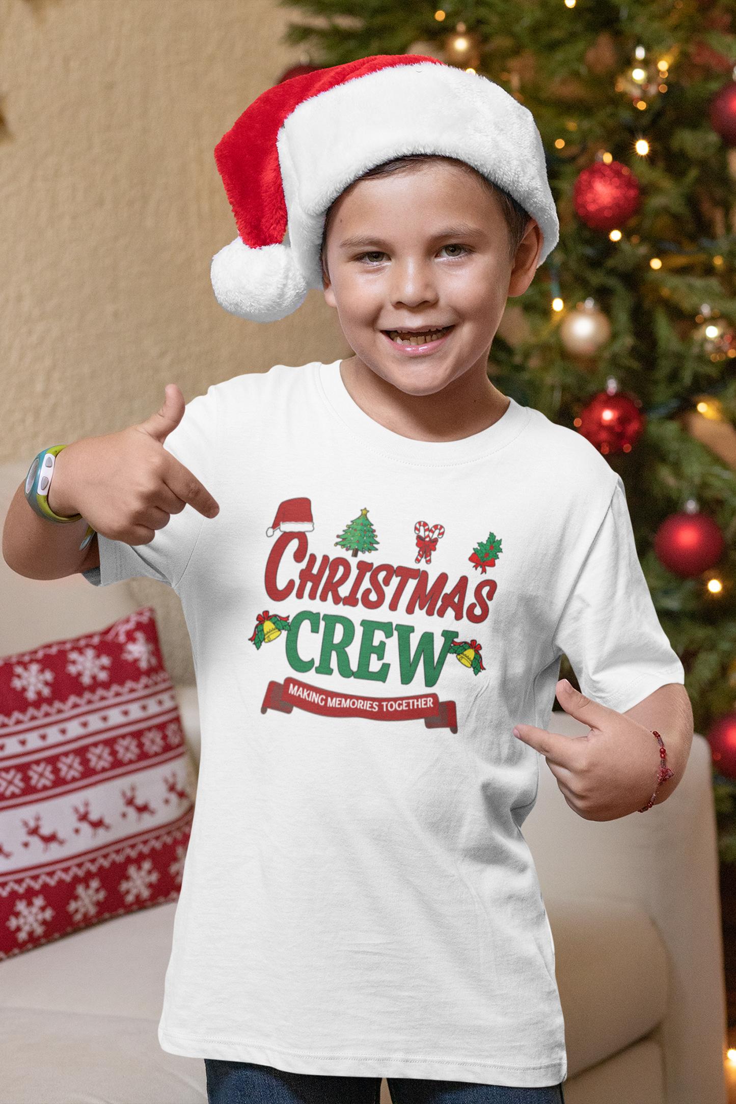 Christmas Crew Kids T-Shirt - nautunkee