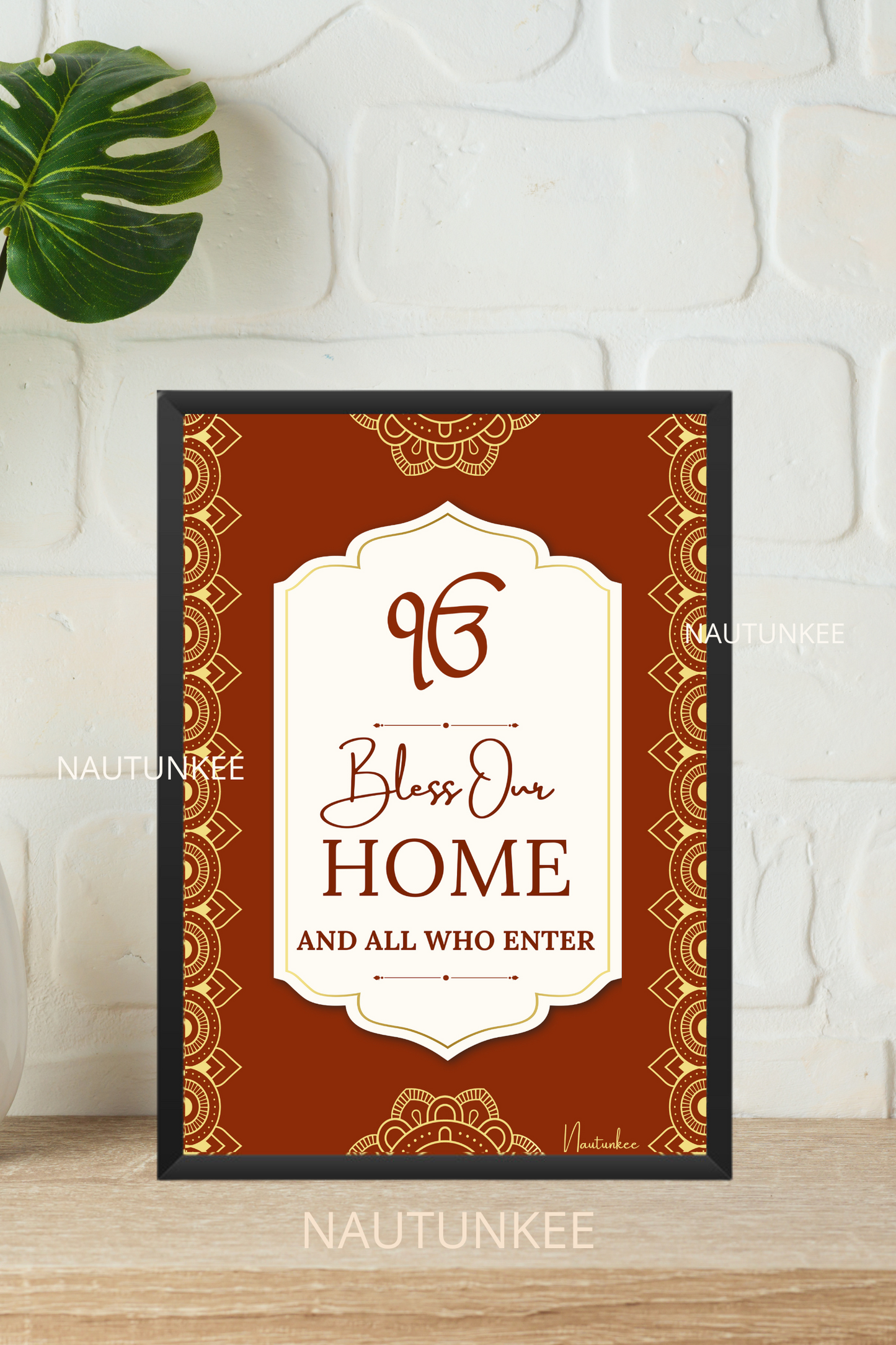Ik Onkar Bless Our Home & All Who Enter Framed Wall Art - nautunkee