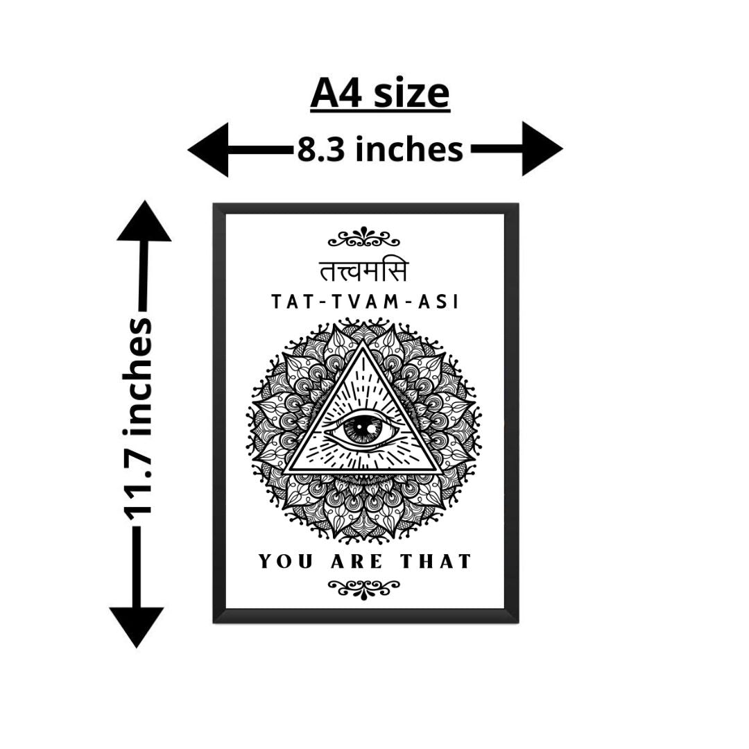 Tat-Tvam-Asi Sanskrit Quote Wall Art Framed Poster