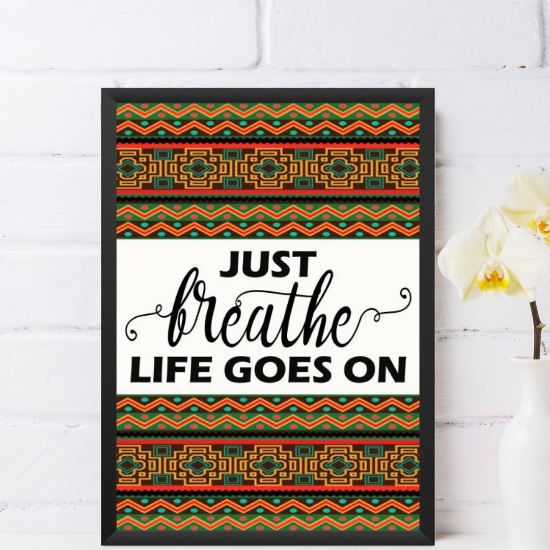 Just Breathe Framed Poster