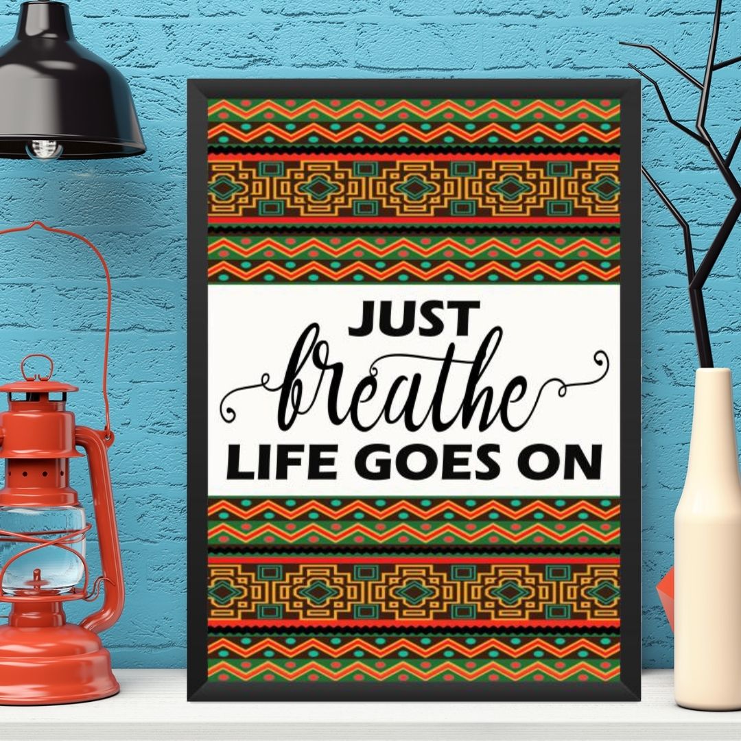 Just Breathe Framed Poster