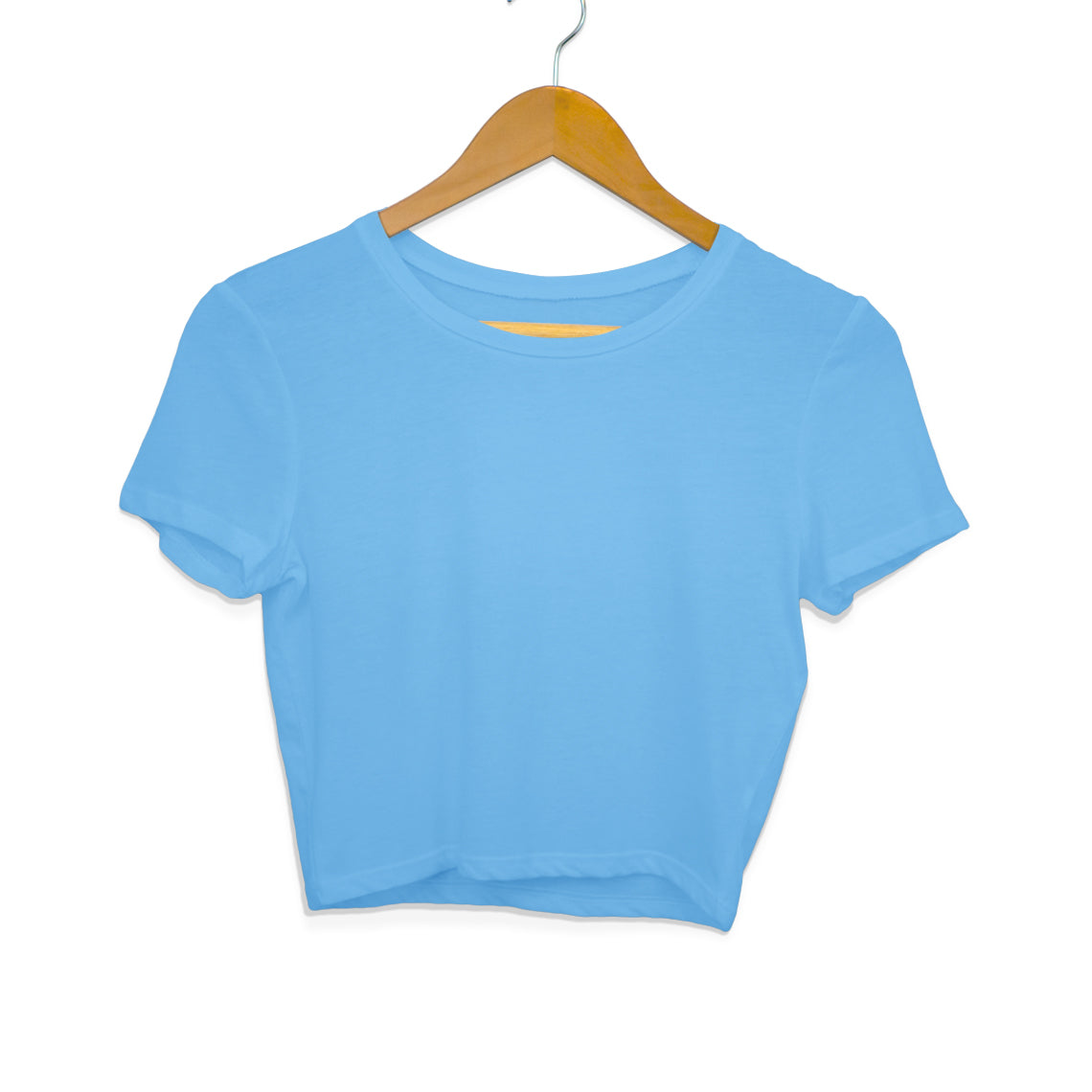 Sky Blue Crop Top For Women
