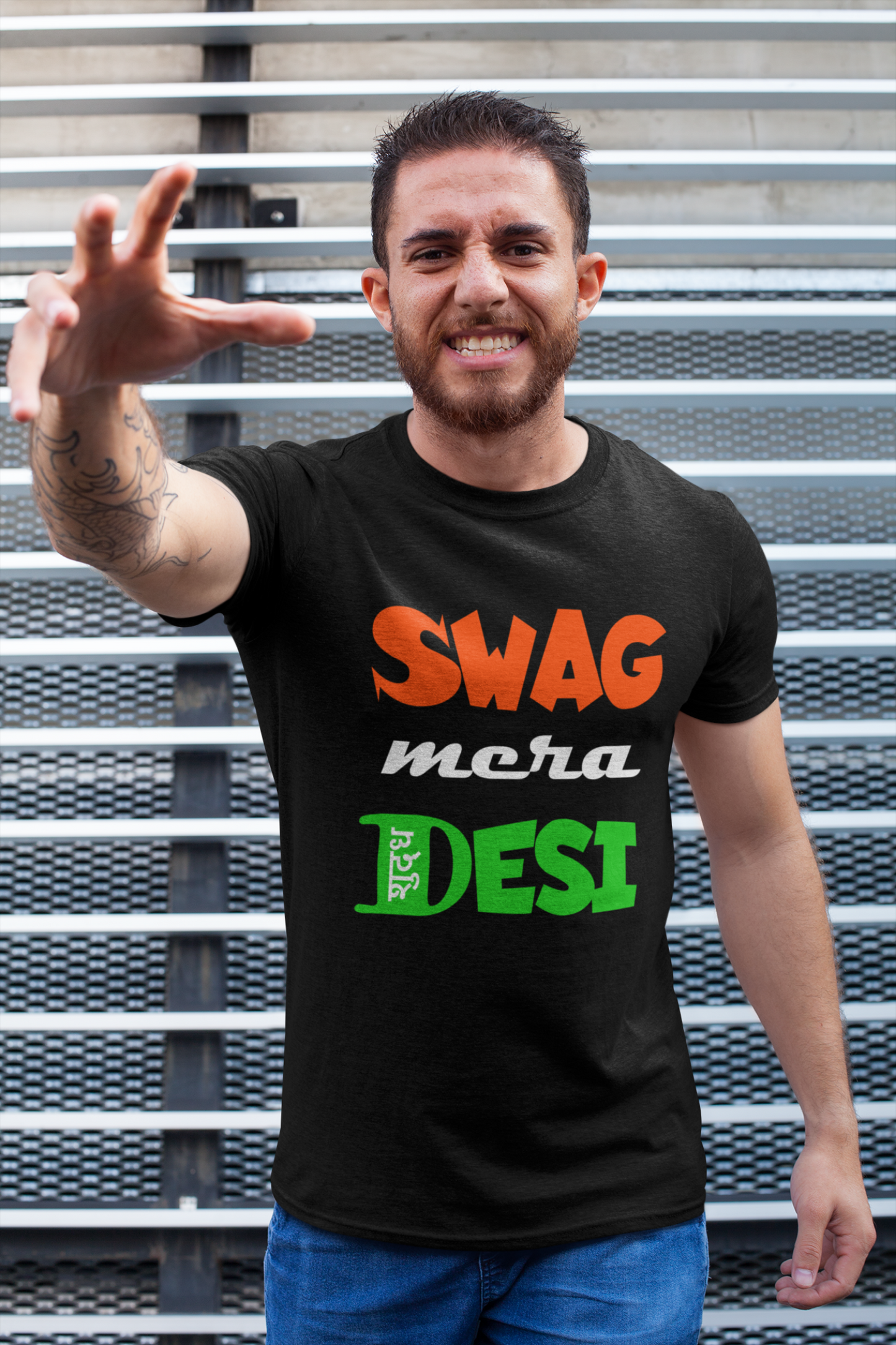 Swag Mera Shudh Desi | Men Half Sleeve Round Neck T-Shirt