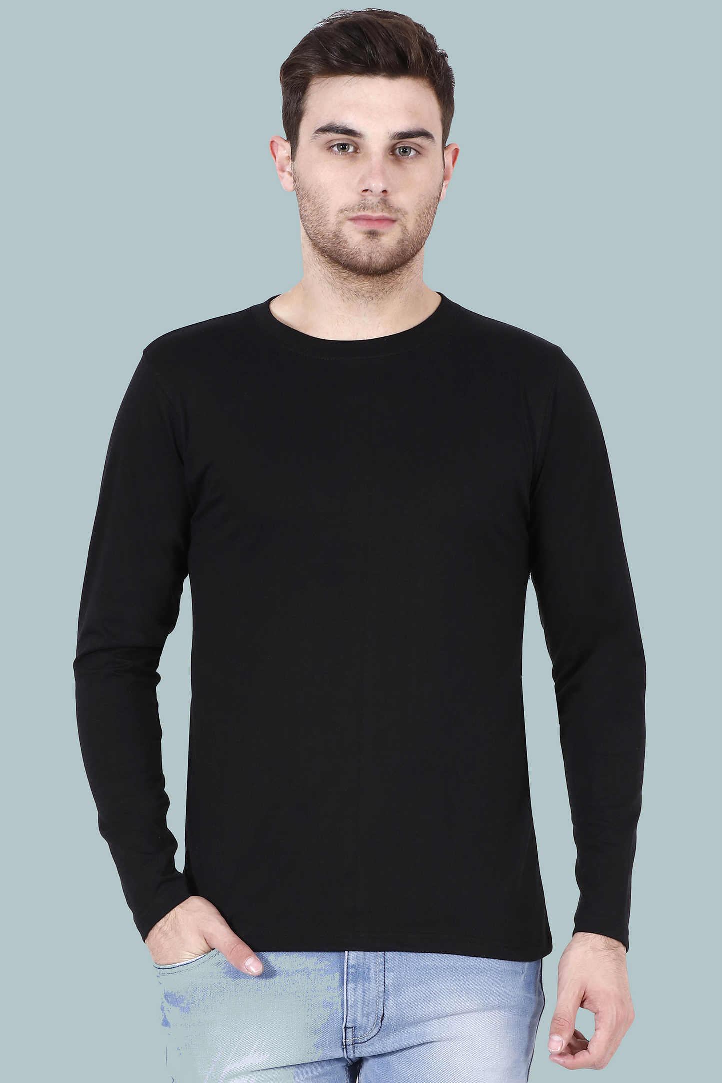 black full sleeves t-shirt online in India - nautunkee.com