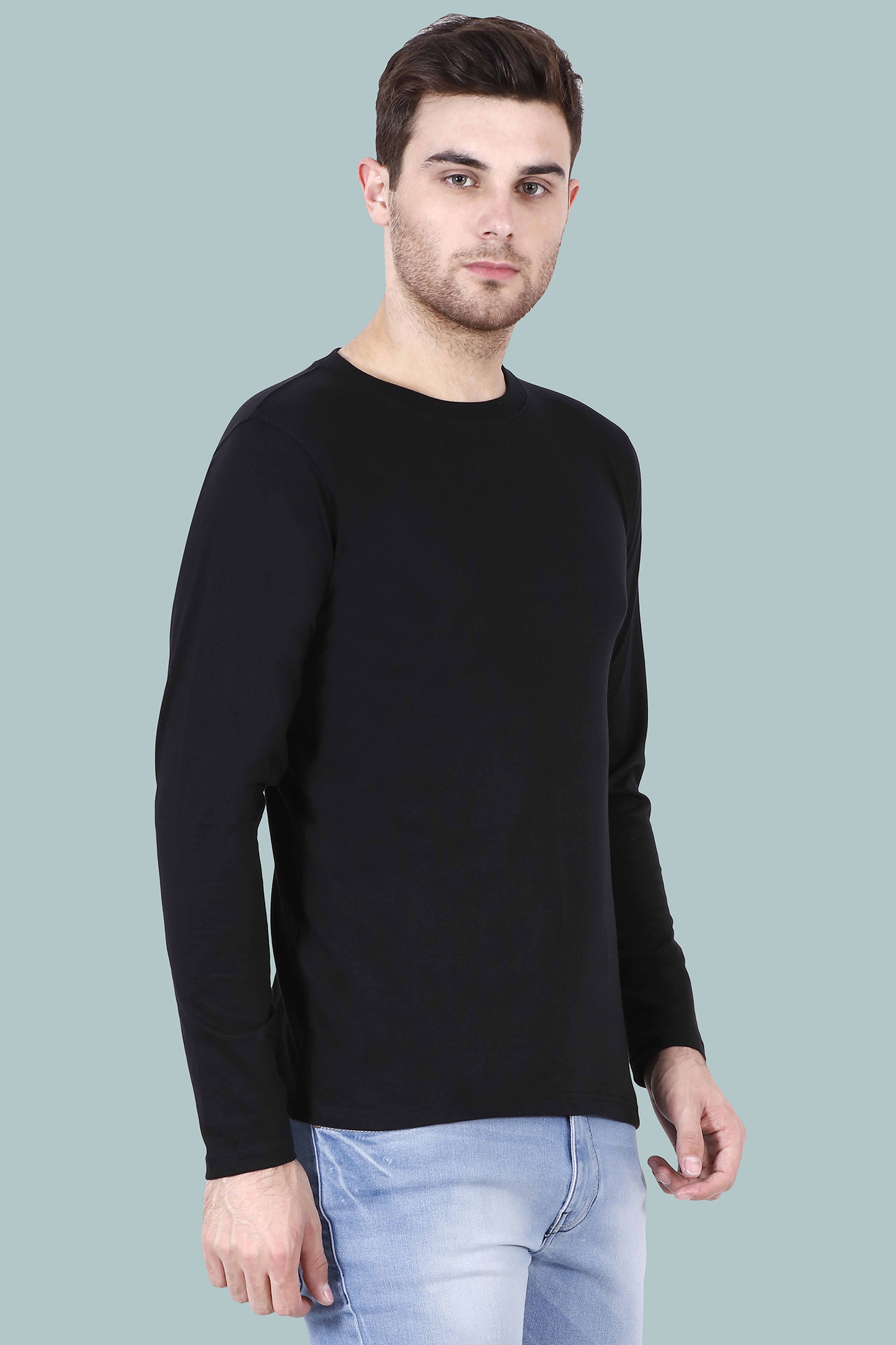 black full sleeves t-shirt online in India - nautunkee.com