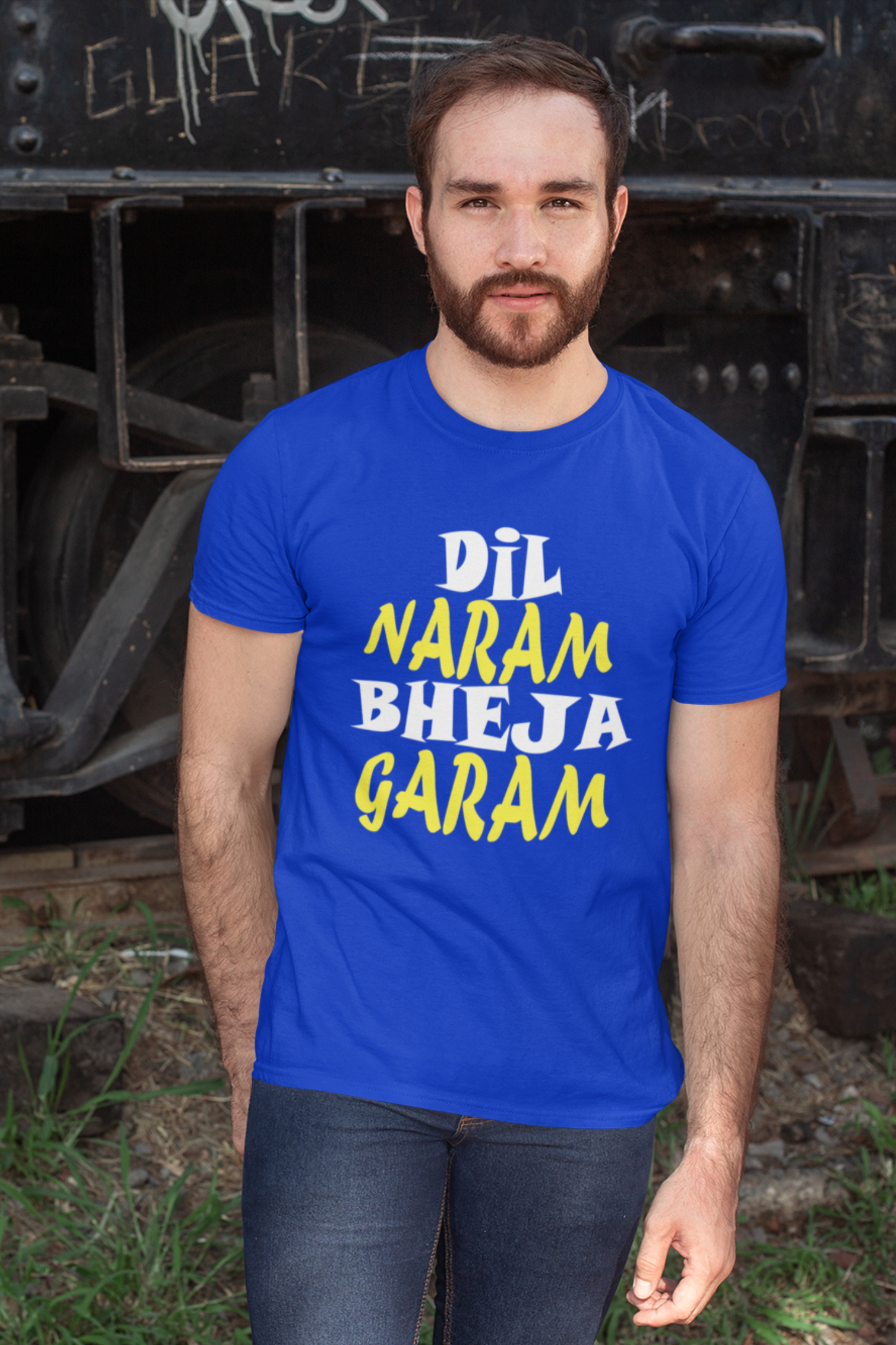 Dil Naram Bheja Garam | Men Half Sleeve Round Neck T-Shirt