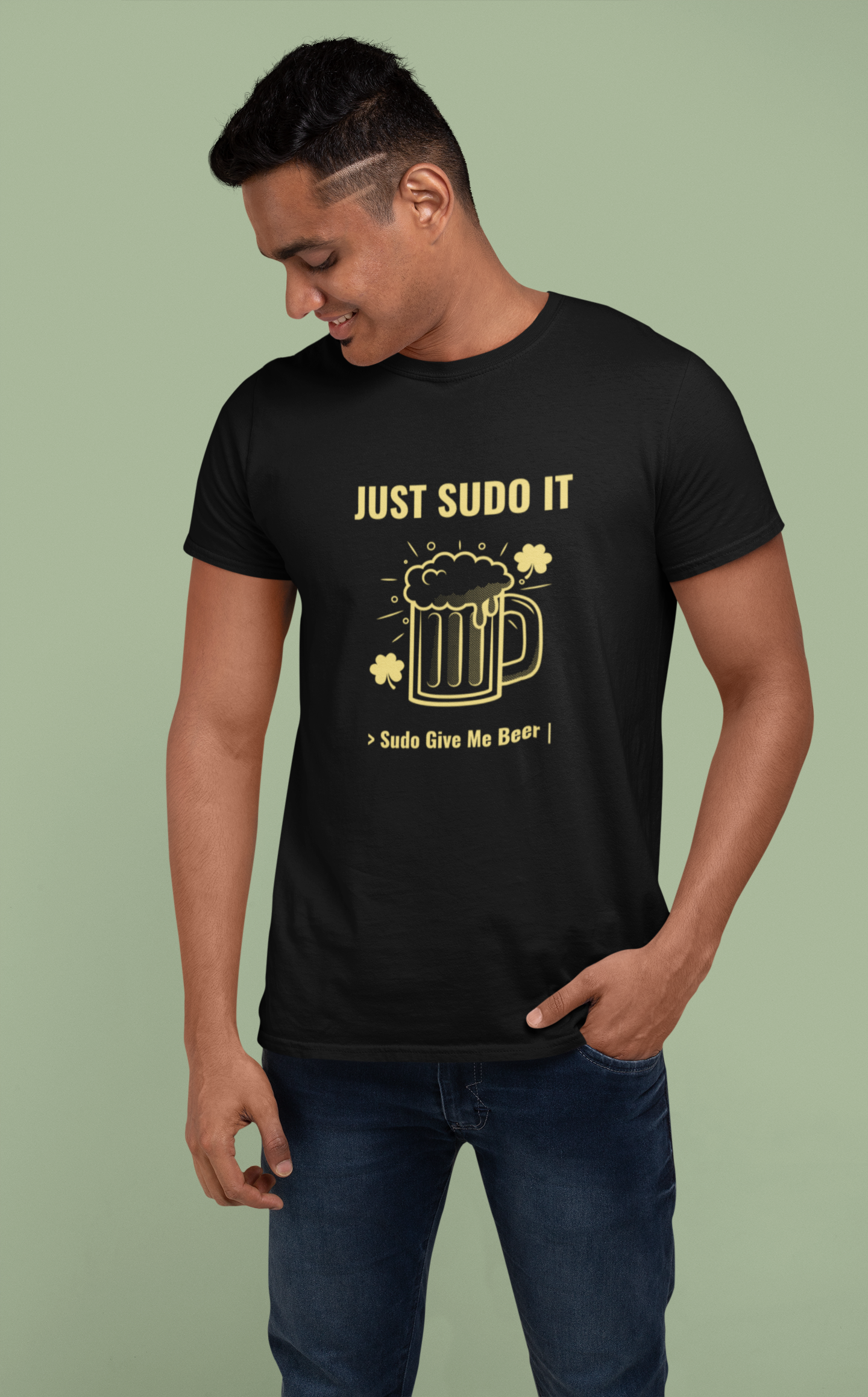 Just Sudo It Sudo Give Me Beer Men T Shirt For Programmers