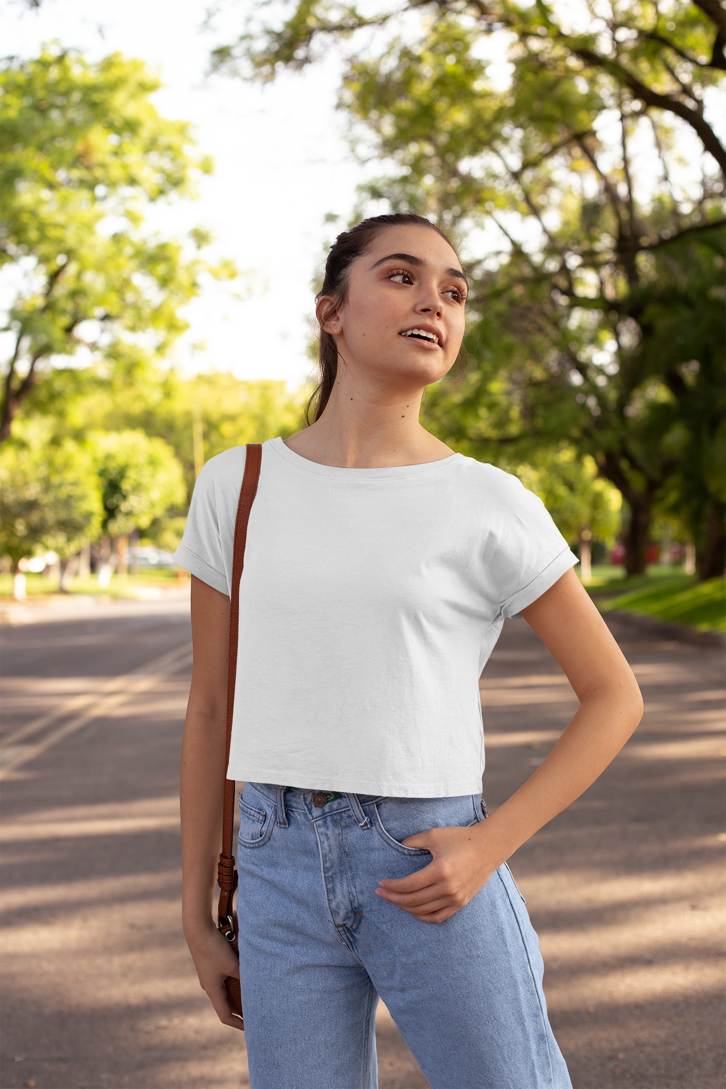 Plain White - Women Crop Top