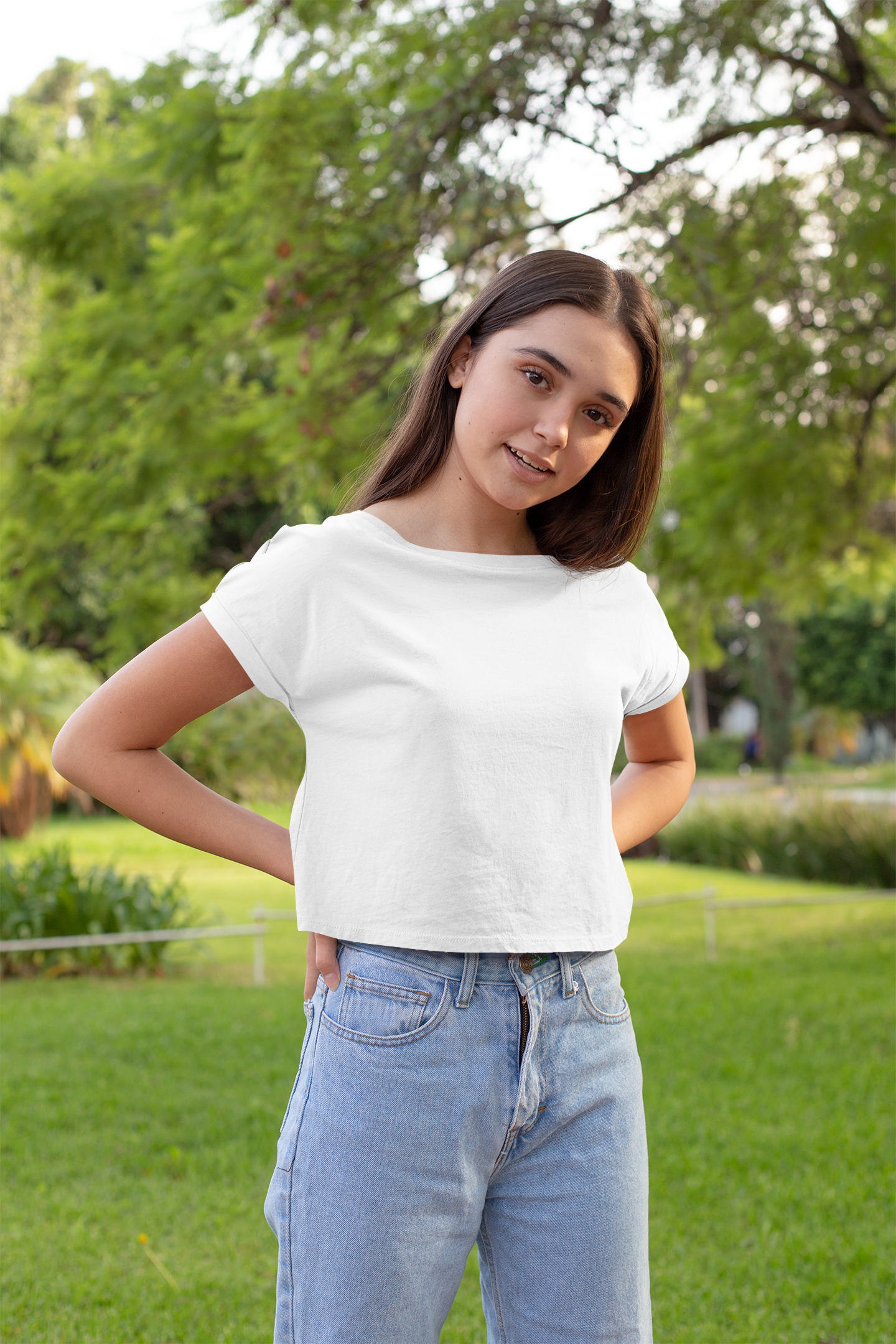 Plain White - Women Crop Top