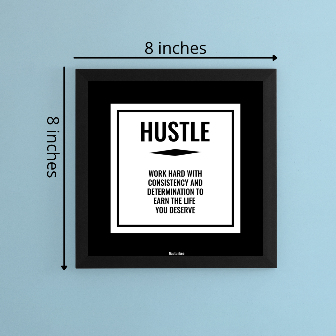 Hustle Grind Execute Talent Grit Success- Set Of 6 Framed Posters Home Office Decor