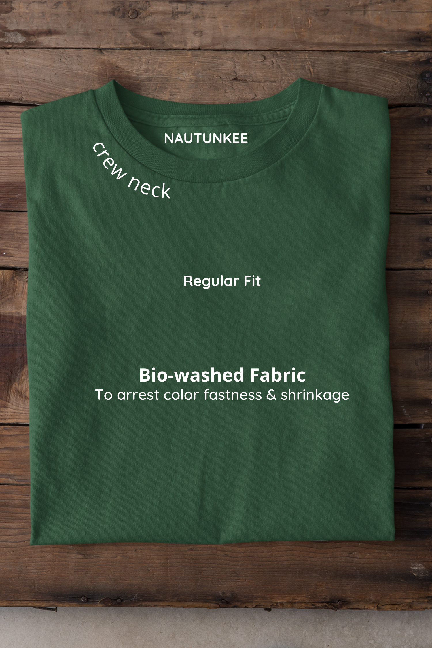 olive green crew neck t-shirt for women - nautunkee.com