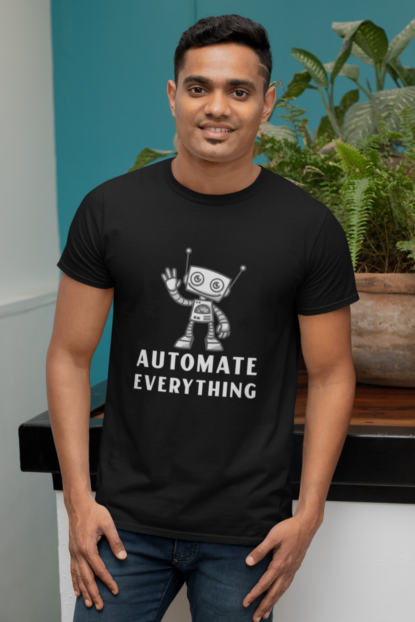 Automate Everything | Men Round Neck Half Sleeve Tshirt