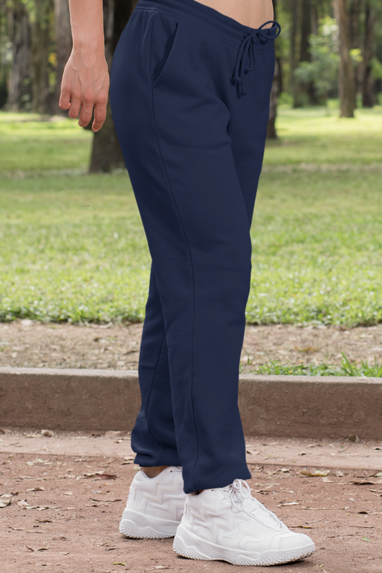 Plain Navy Blue Women Jogger Pants - nautunkee.com