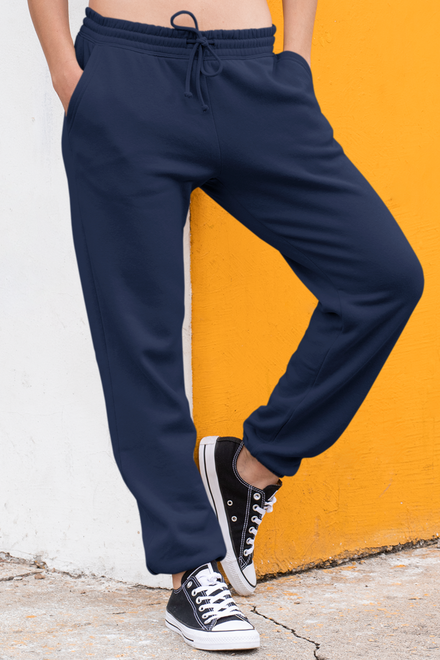 Plain Navy Blue Women Jogger Pants - nautunkee.com