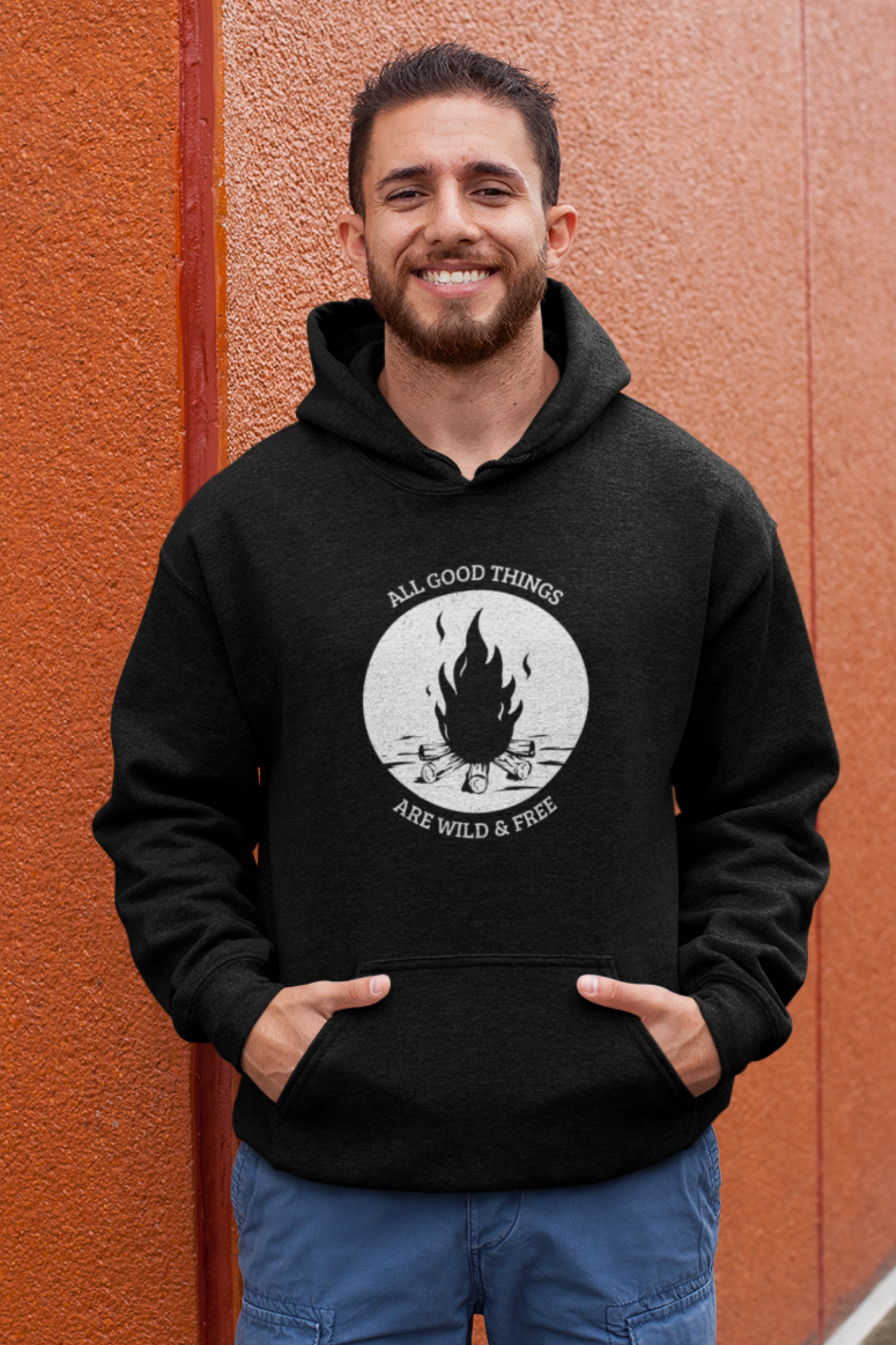 All Good Things Are Wild & Free Men's Travel Hoodie -nautunkee.com