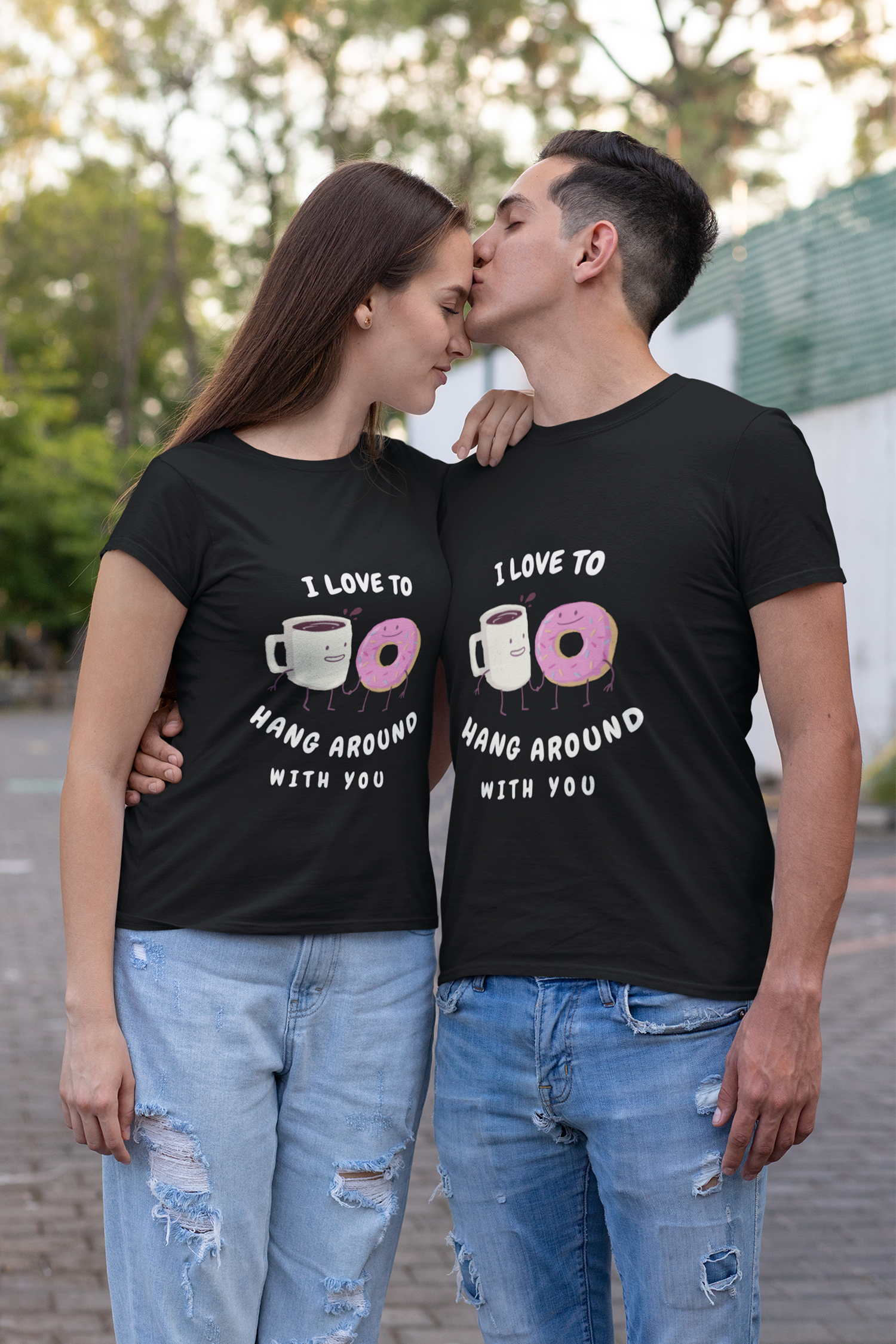 Love To Hang Around With You Matching Couple T-Shirt