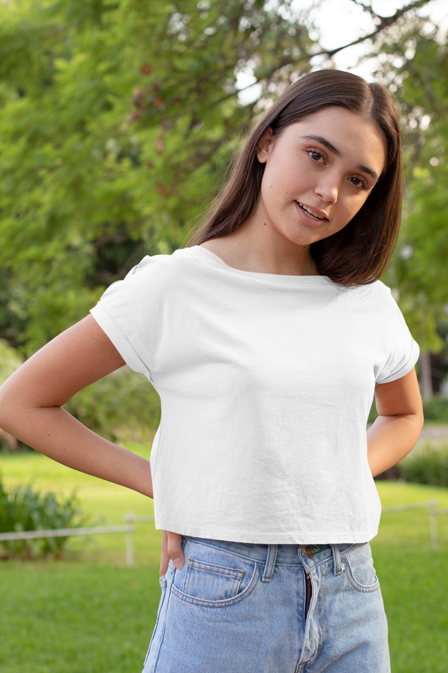 Plain White - Women Crop Top