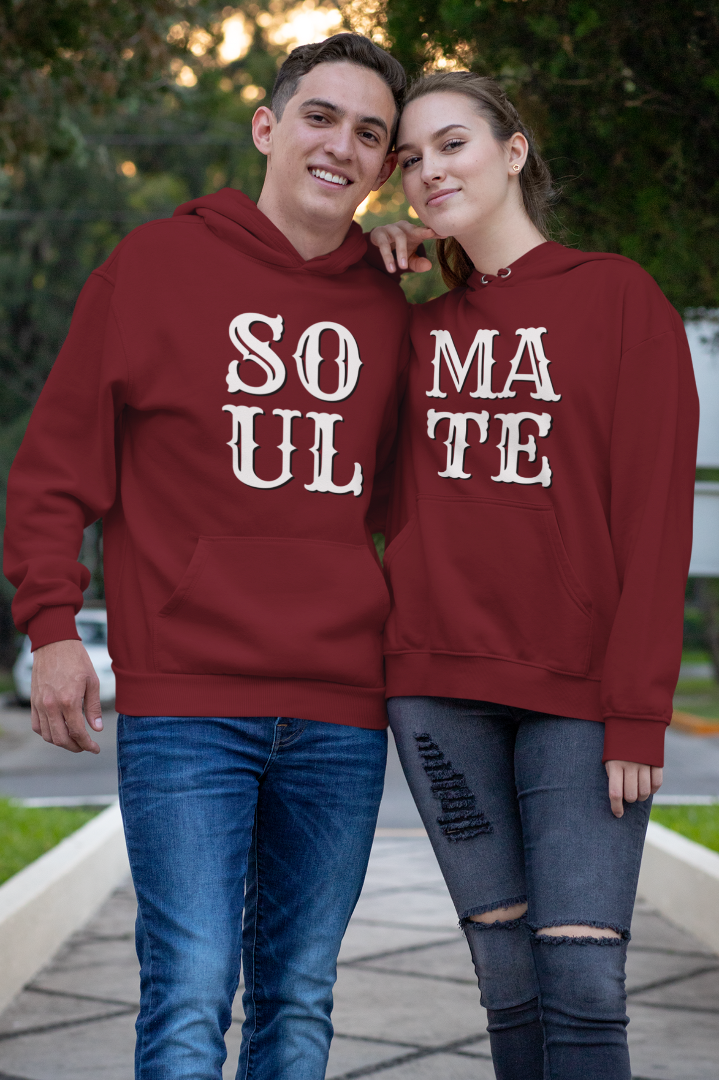 soul mate couple hoodie
