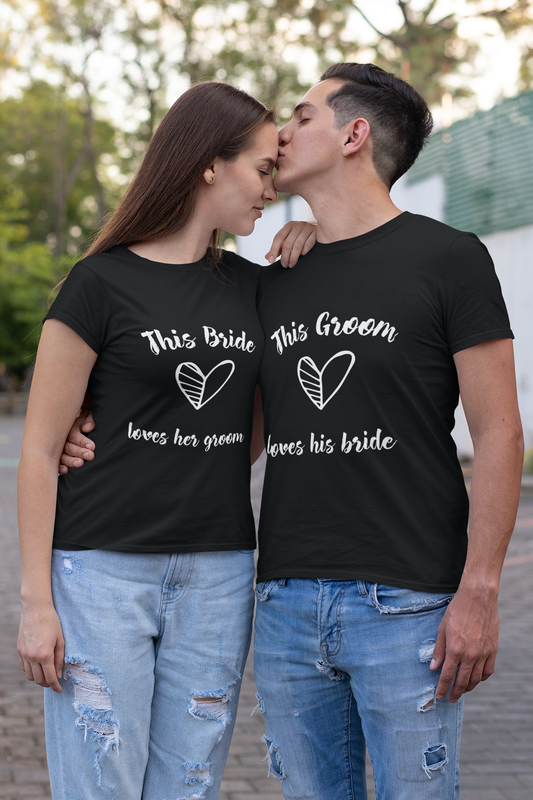 bride & groom couple t shirt for pre wedding, couple t shirts for pre wedding shoot - nautunkee