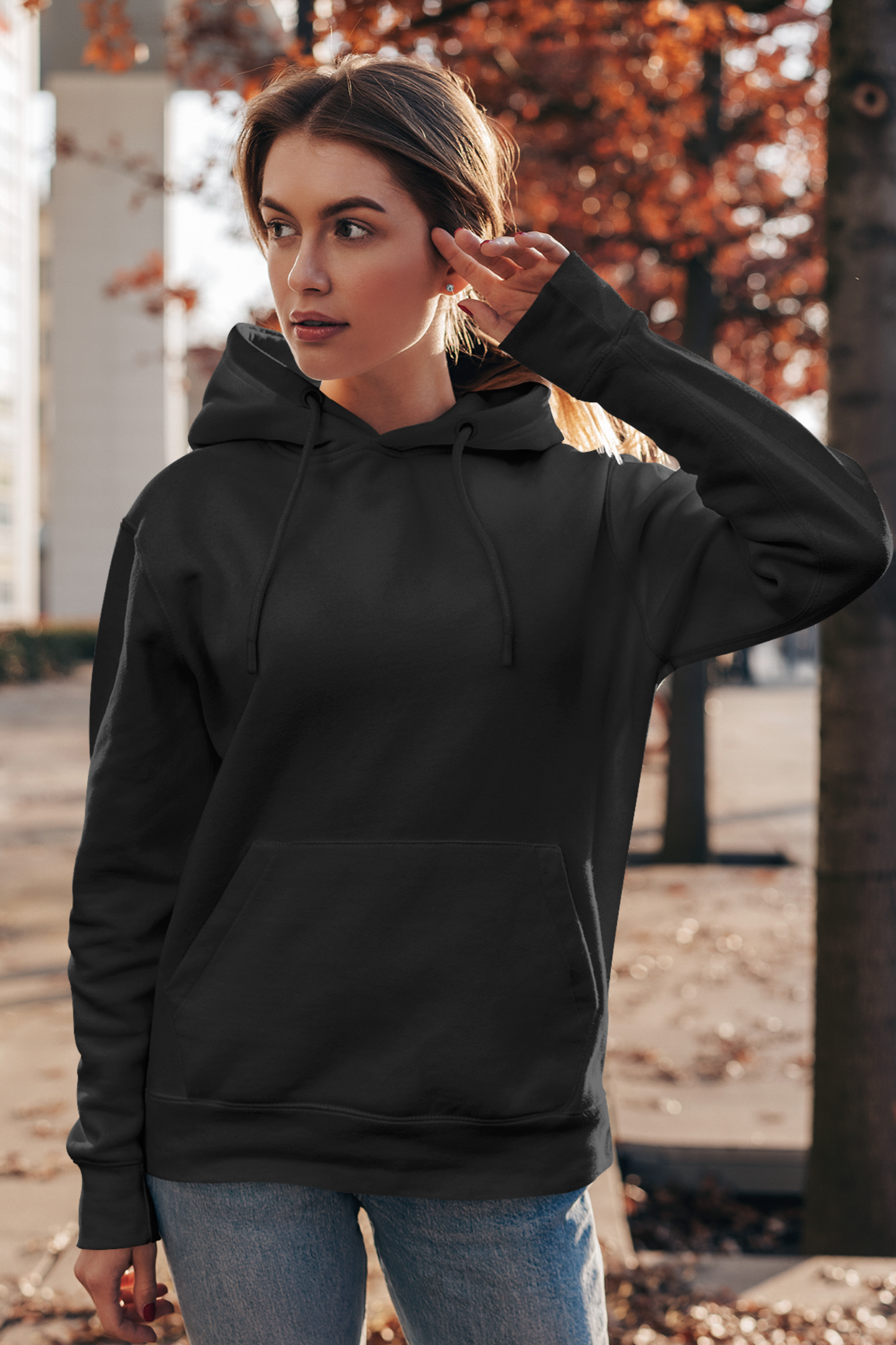 Plain Black Hoodie For Women online in India - nautunkee.com