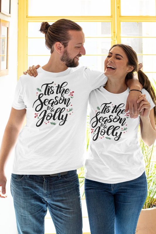Season To Be Jolly Couple T-Shirt For Christmas