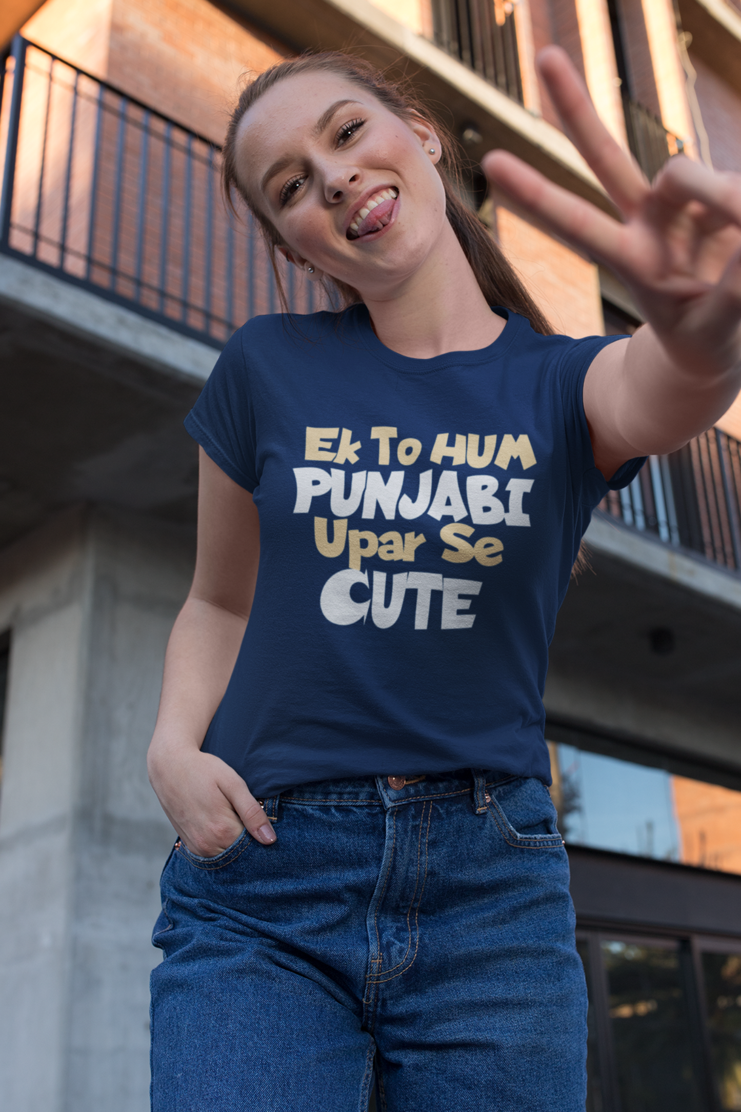 Ek To Hum Punjabi Upar Se Cute Punjabi Couple T-Shirt