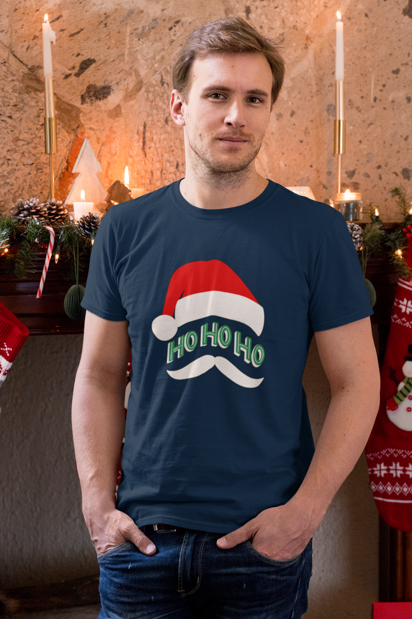 Ho Ho Ho Christmas Couple T-Shirt