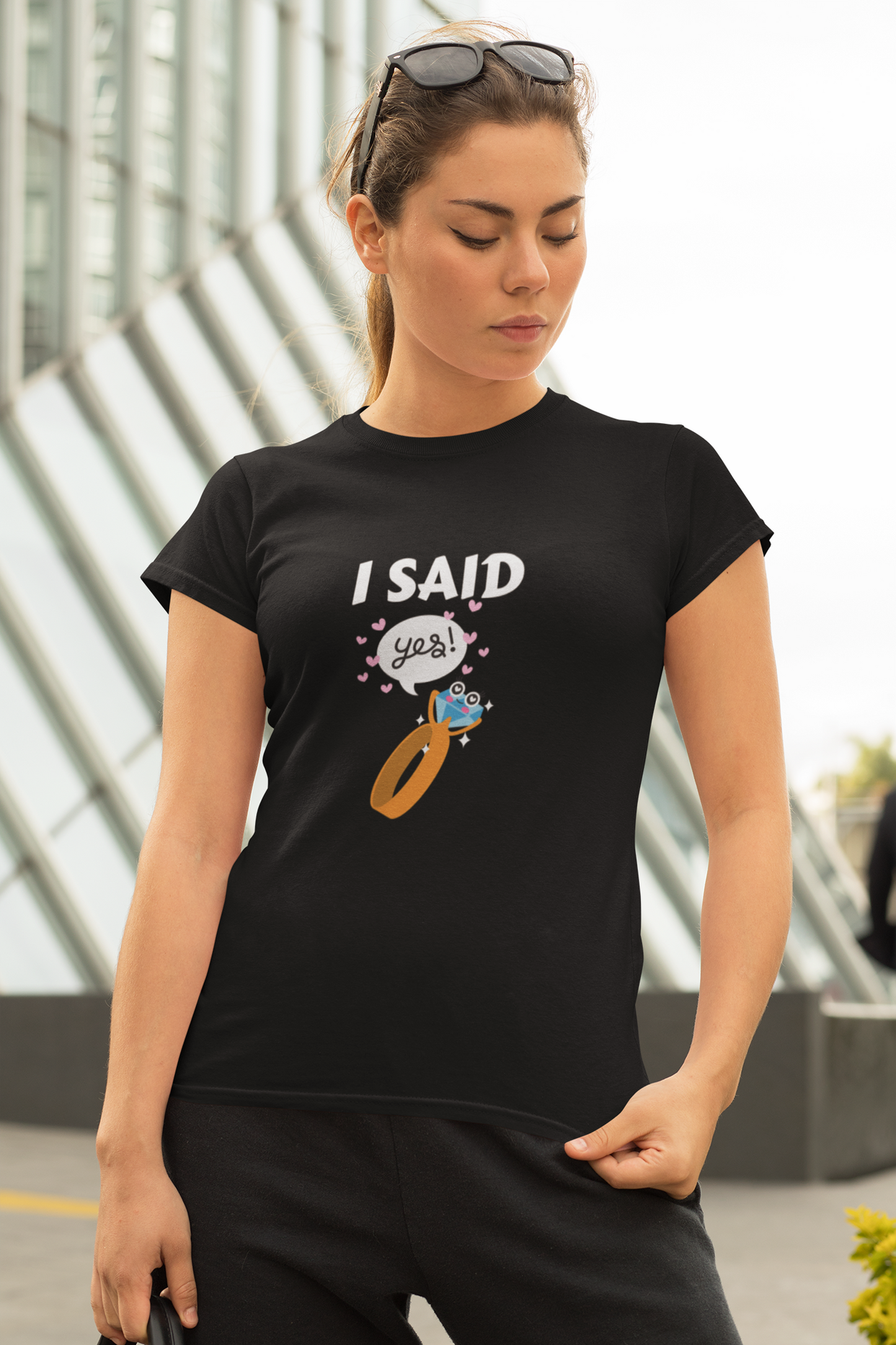 I Popped The Question / I Said Yes | Couple T Shirt For Pre Wedding Shoot