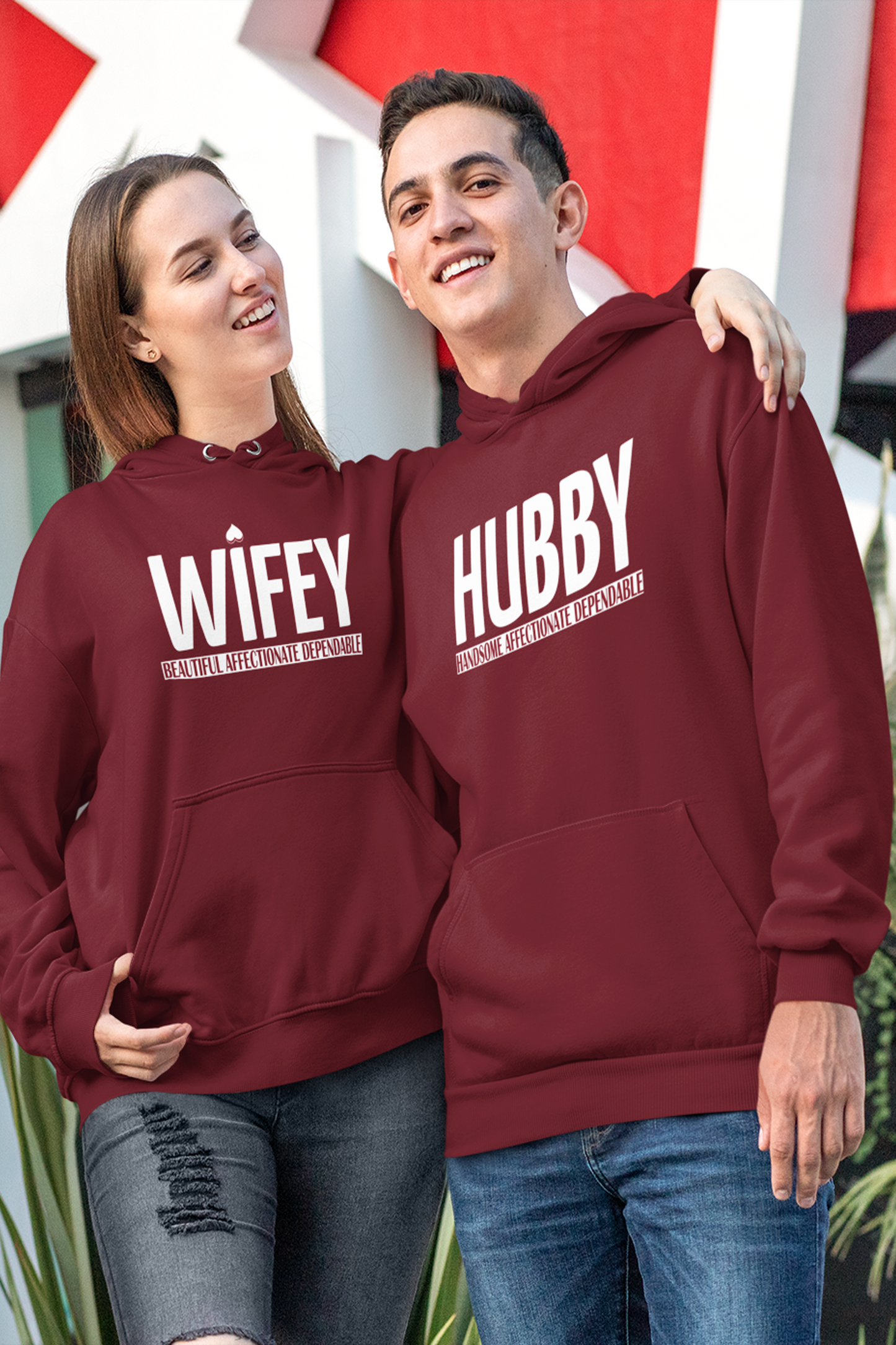 Hubby Wifey Couple Hoodie