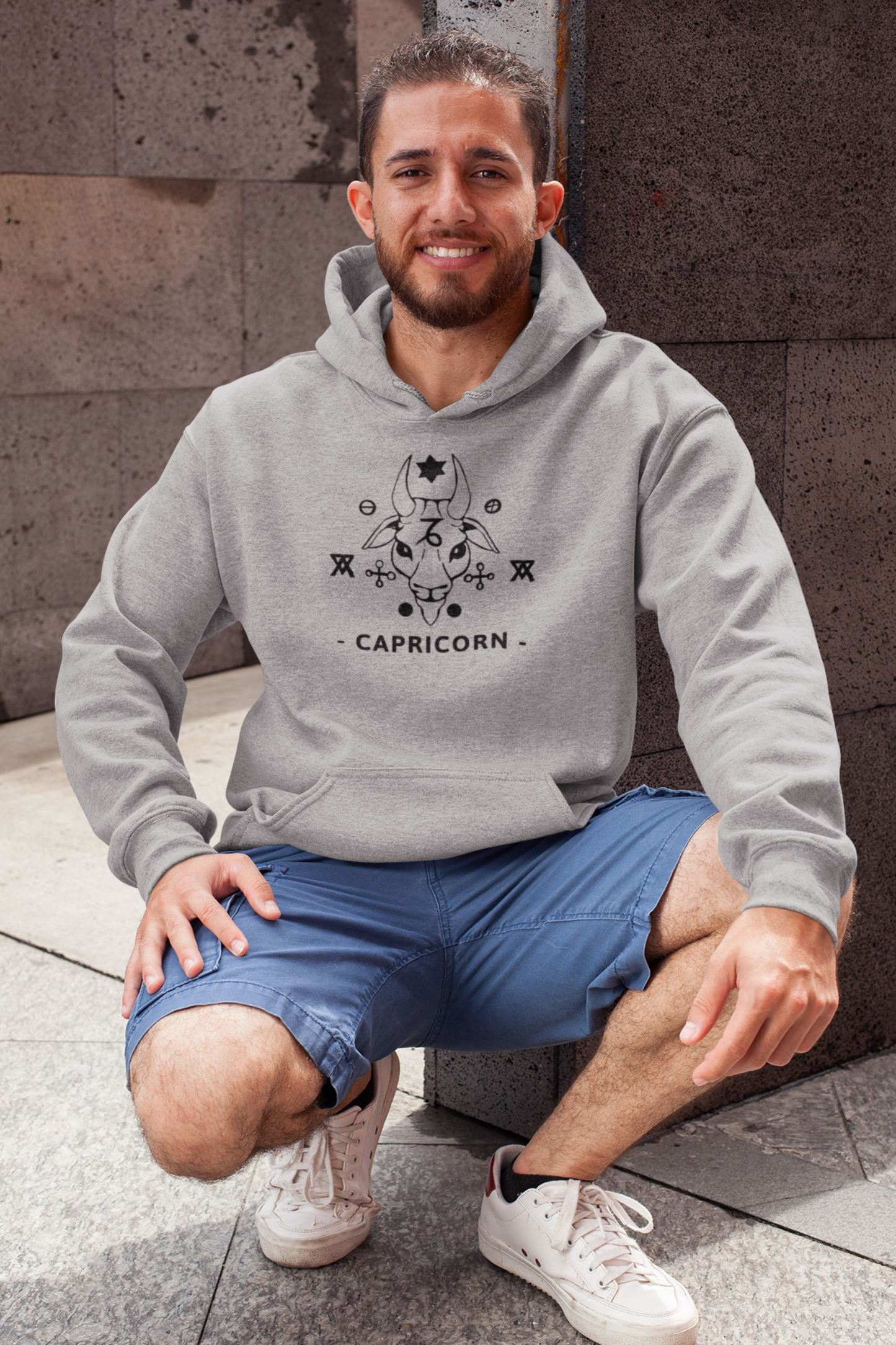 Capricorn Zodiac Symbol Men's Hoodie