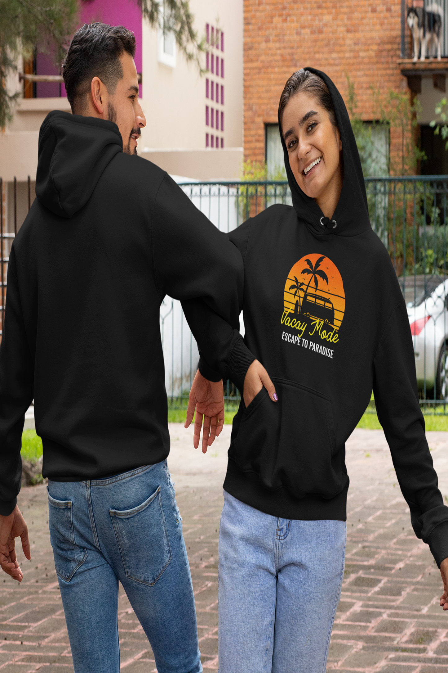 Vacay Mode Couple Hoodie