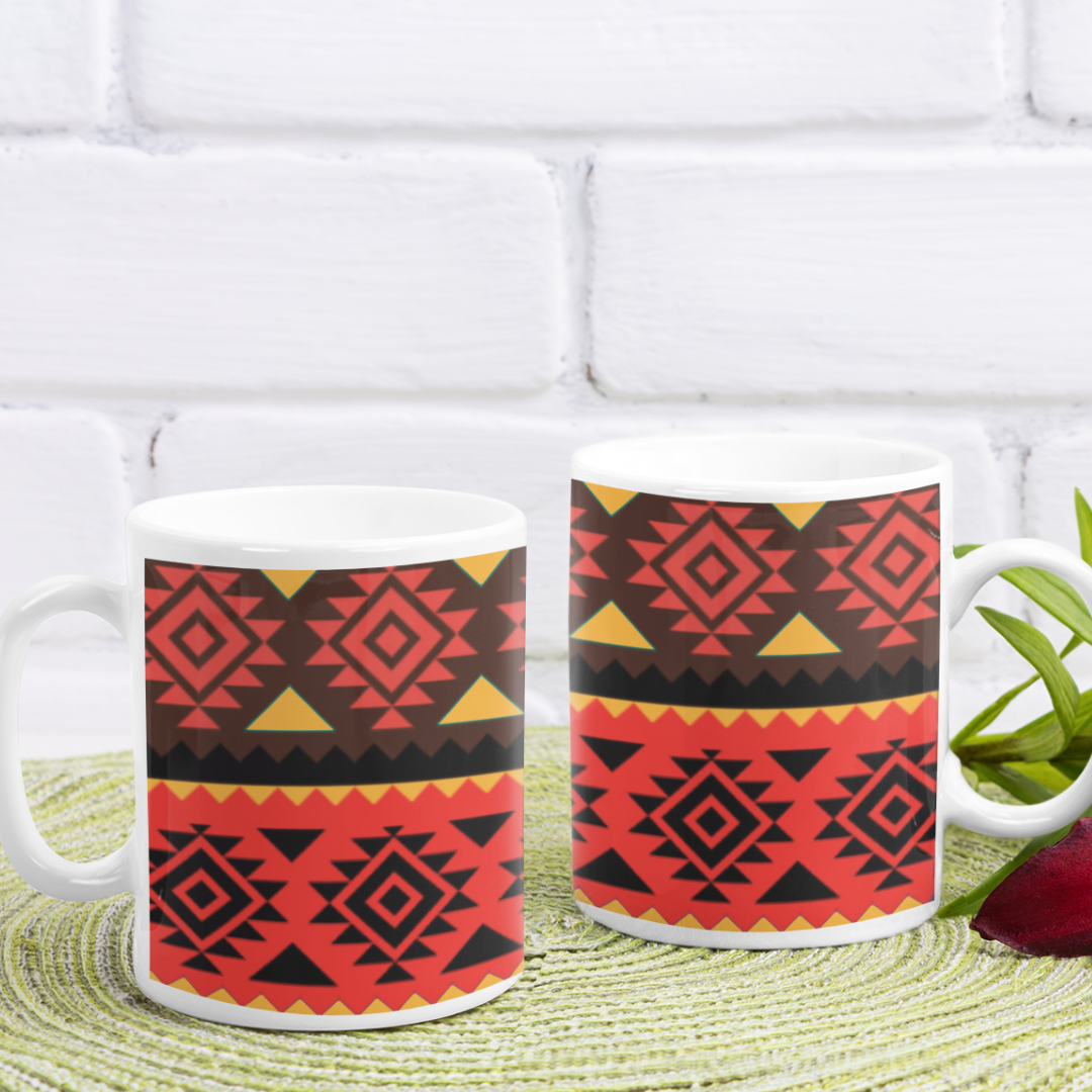 boho style inspired ceramic coffee mug mugs set of 2 ,quirky mugs, ceramic mug set- nautunkee.com