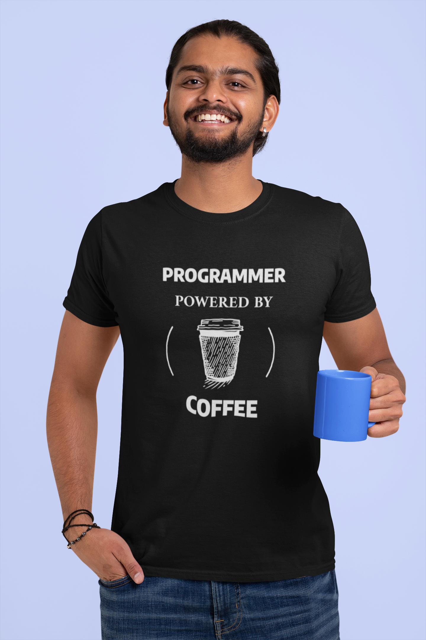Programmer Powered By Coffee Men T-Shirt for programmers - nautunkee.com