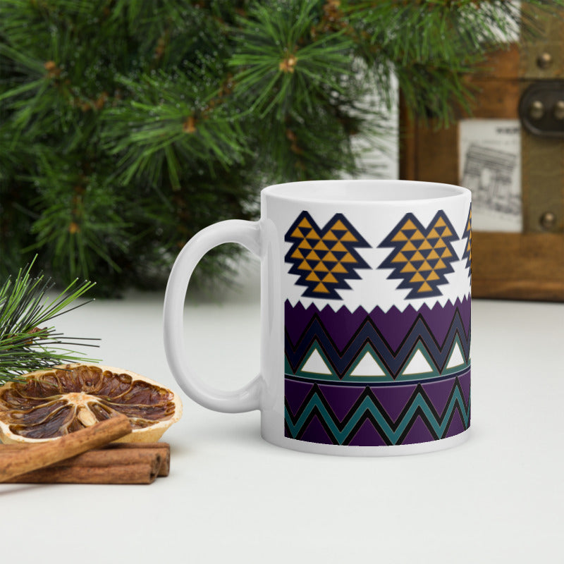 Printed Ceramic Coffee Mugs Set Of 2