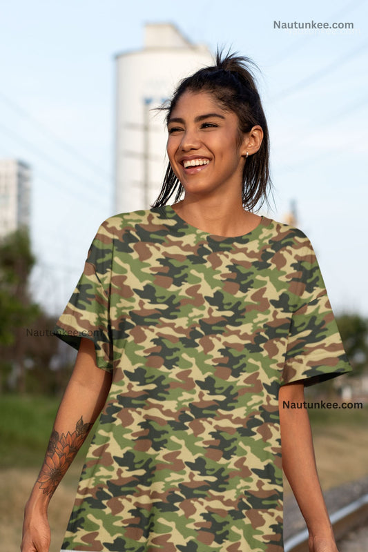 Camouflage Oversized T-Shirt For Women