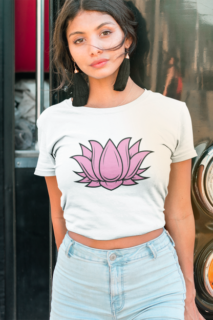lotus t-shirt, yoga t-shirt women - nautunkee