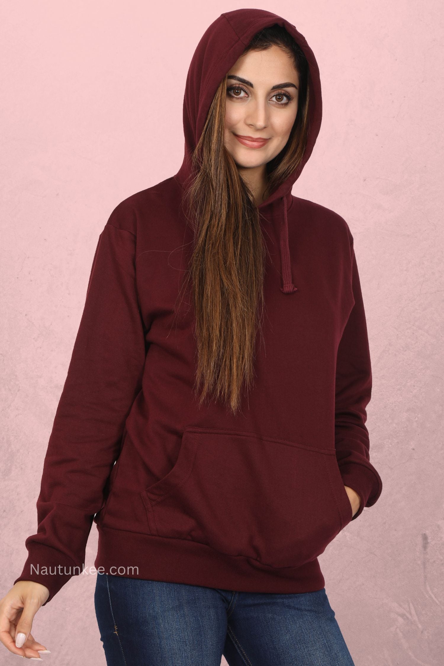 maroon hoodie for women