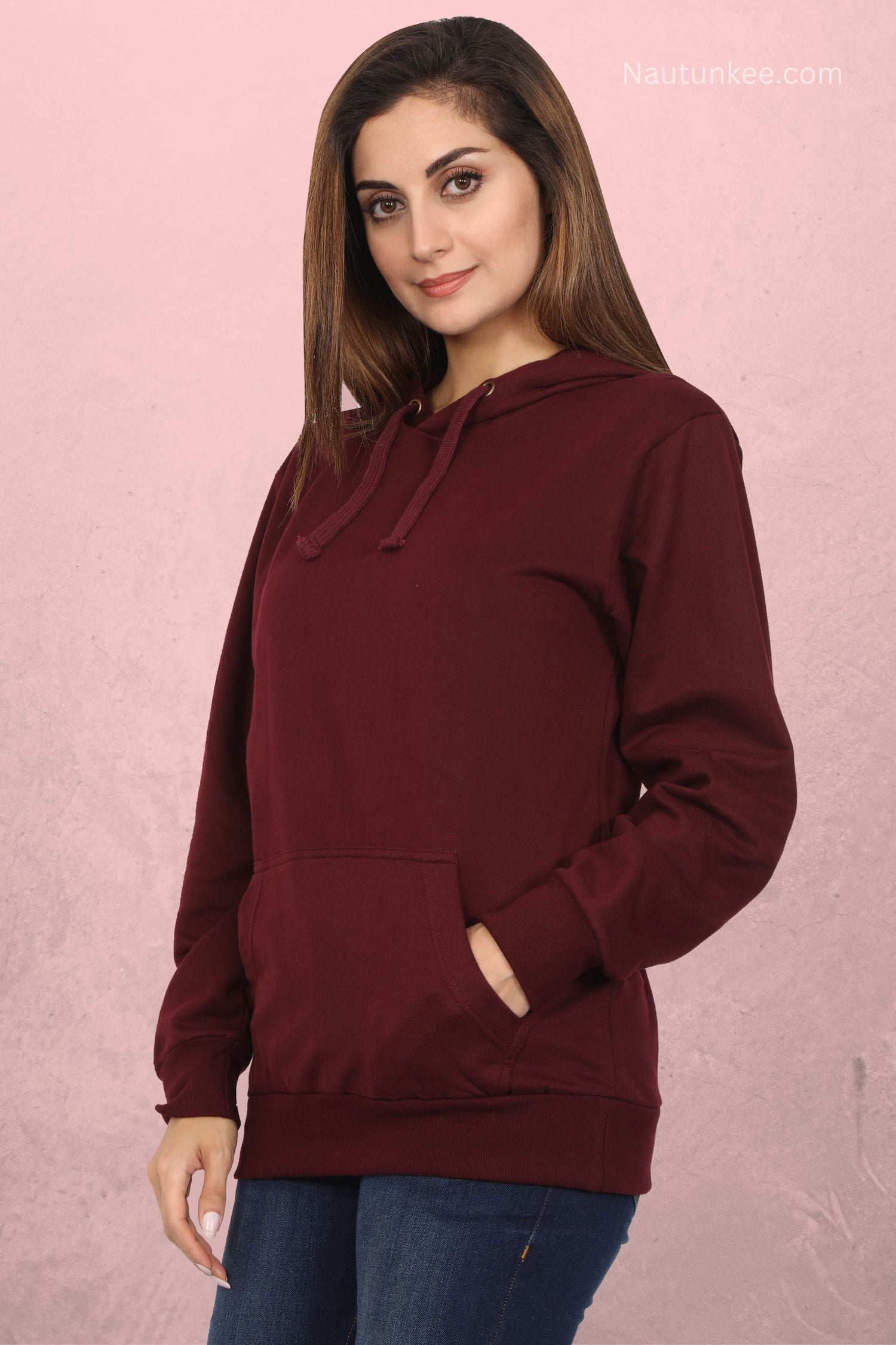 maroon hoodie for women