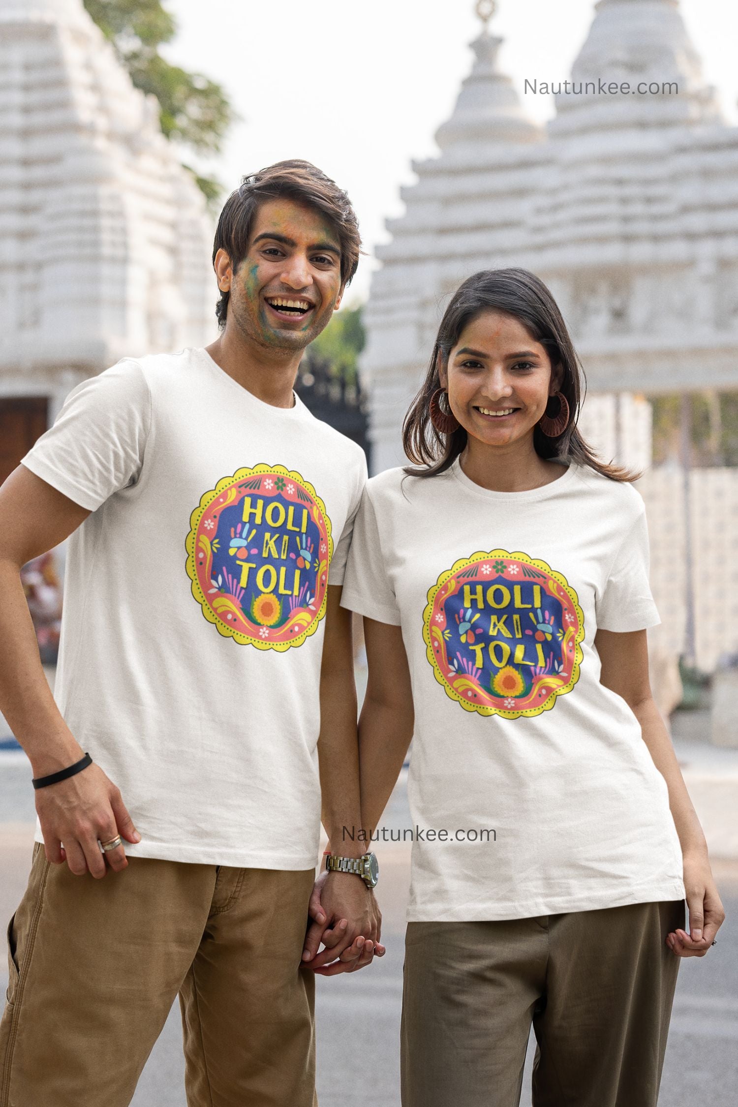 holi t-shirt for couples