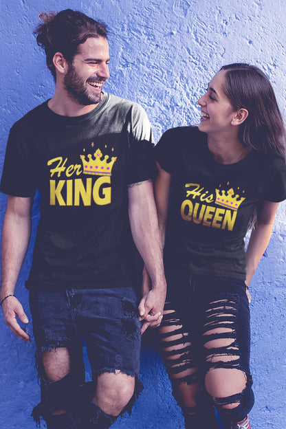 king queen couple t-shirt