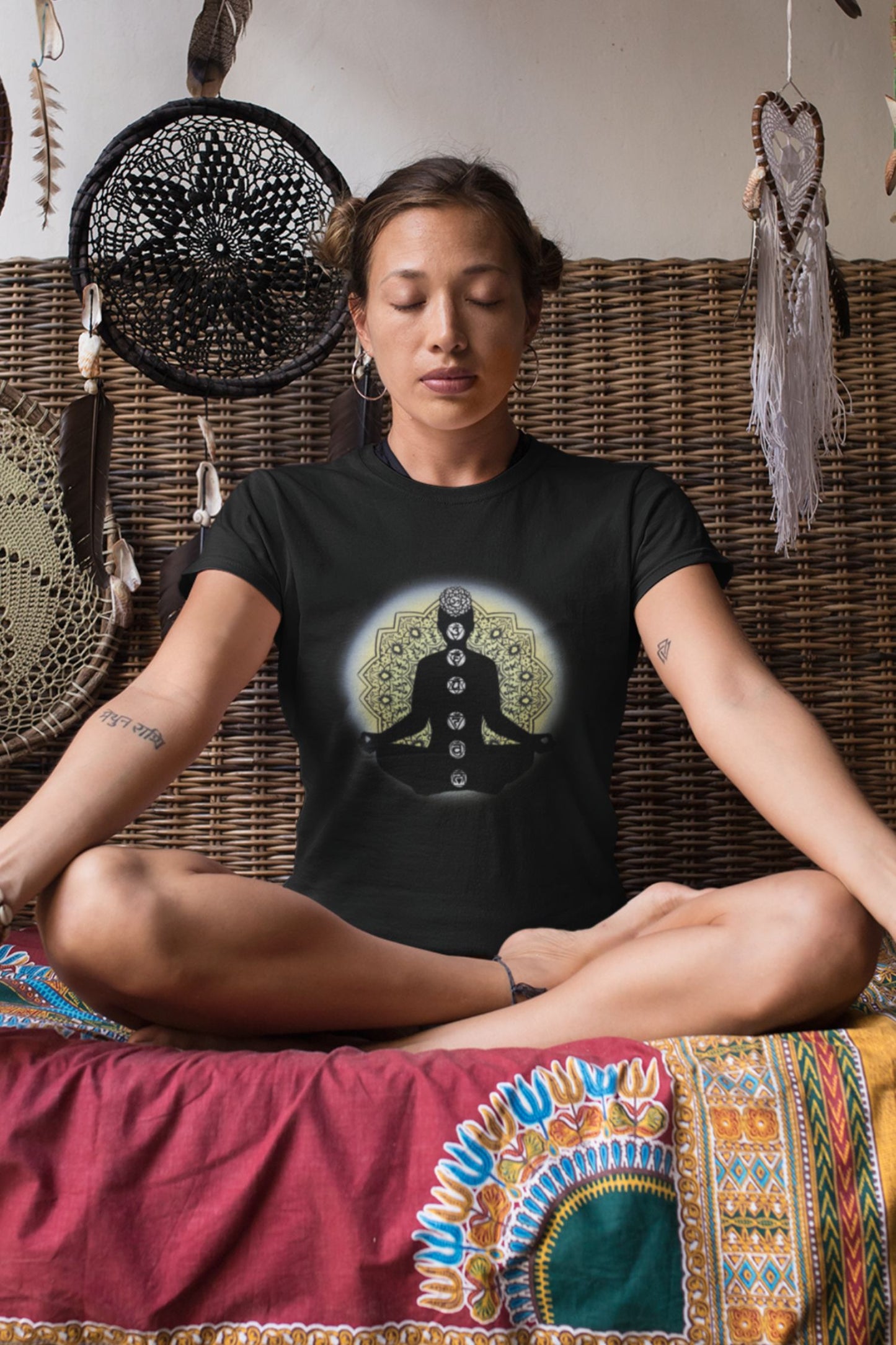 7 chakras yoga t-shirt