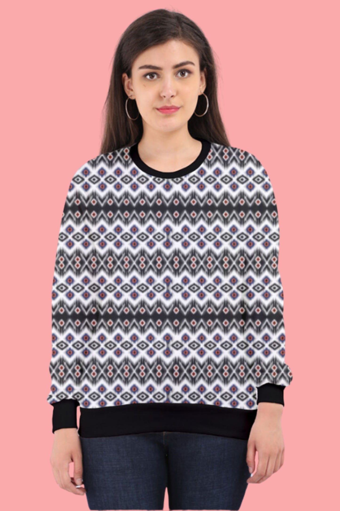 Geometric Pattern Women's Sweatshirt