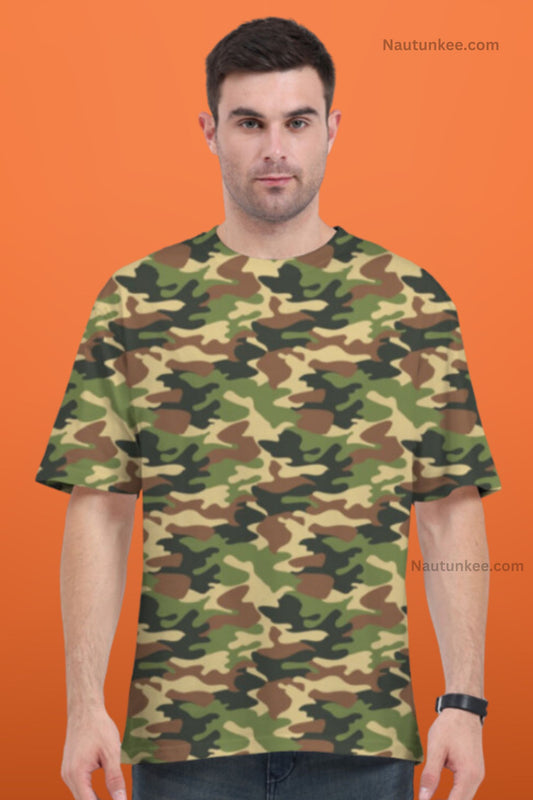 military camouflage oversized t-shirt