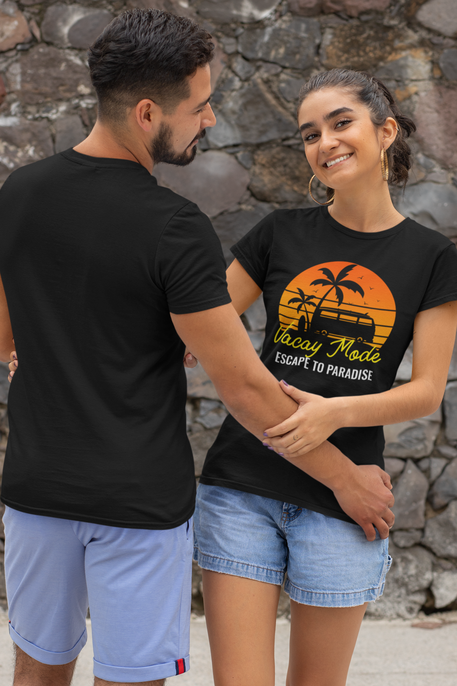 matching couple t-shirts for vacation