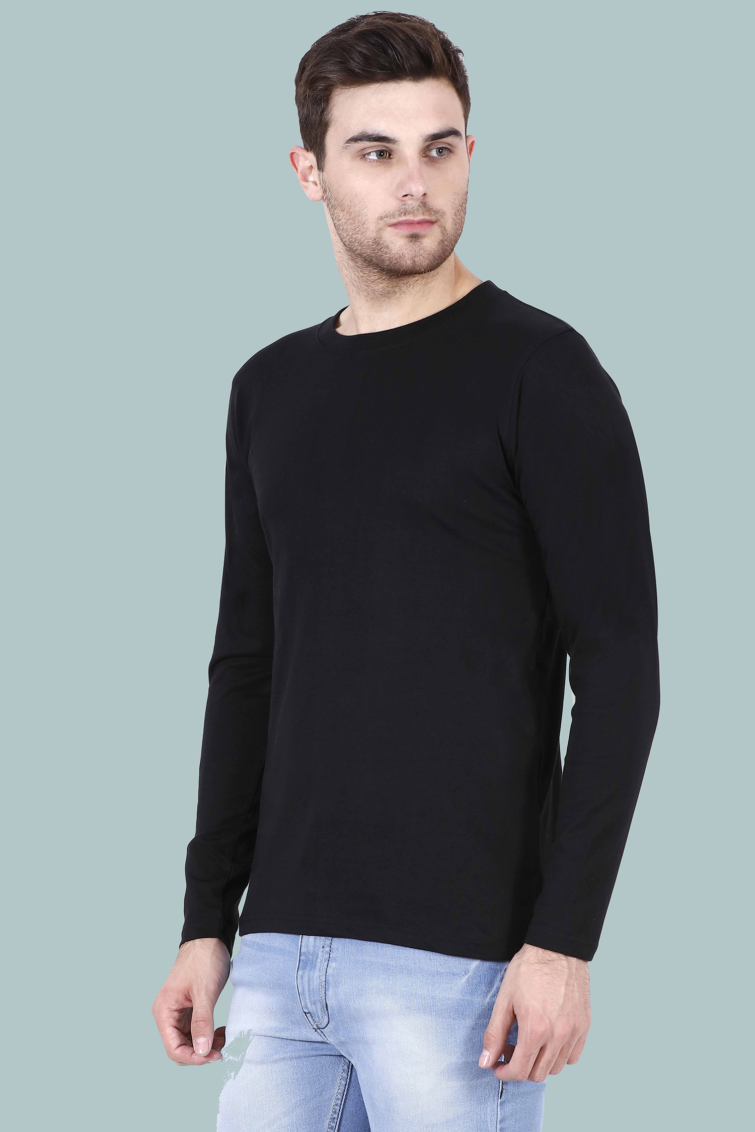 Plain black t shirt online india deals