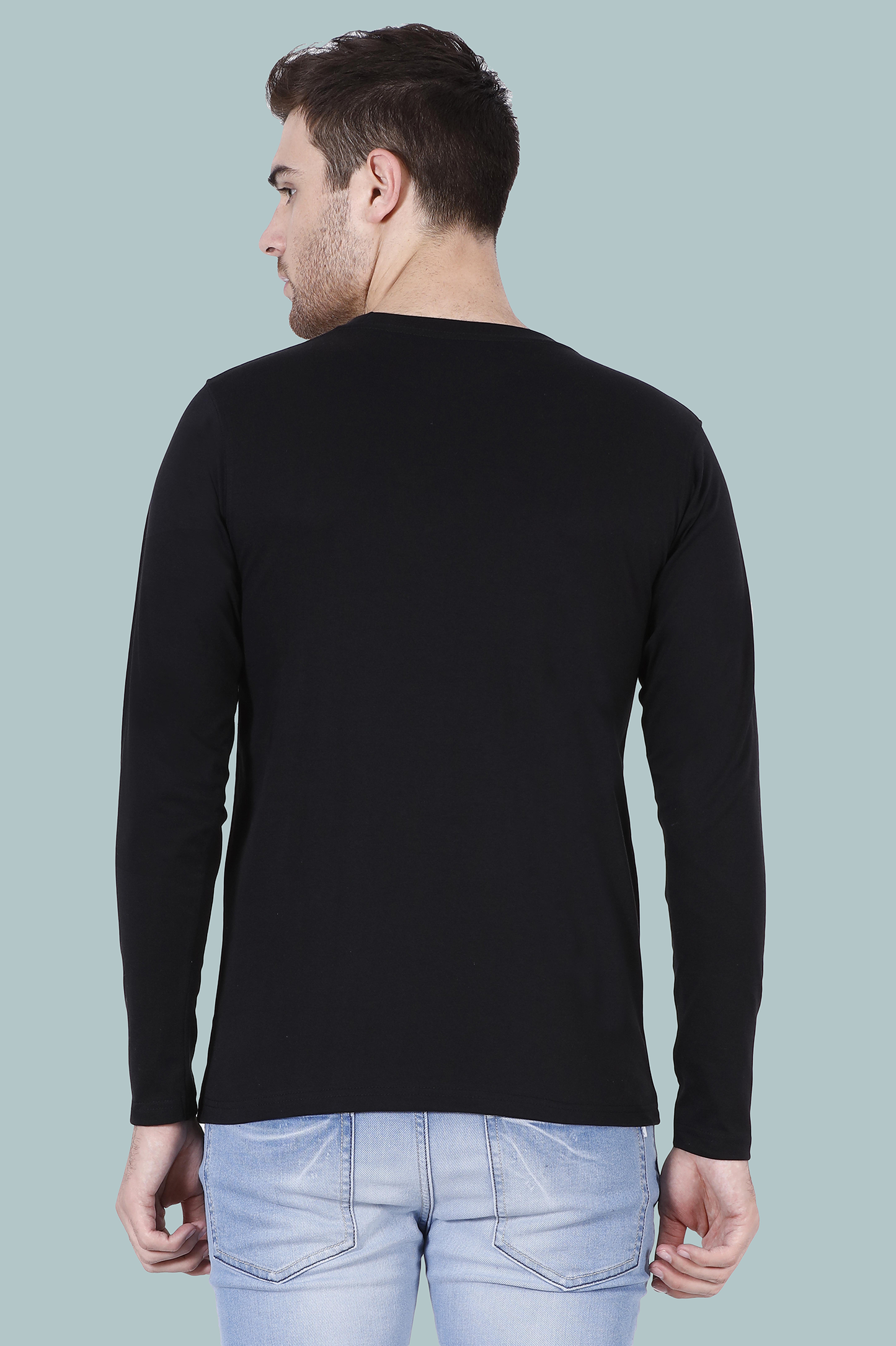 black full sleeves t-shirt online in India - nautunkee.com