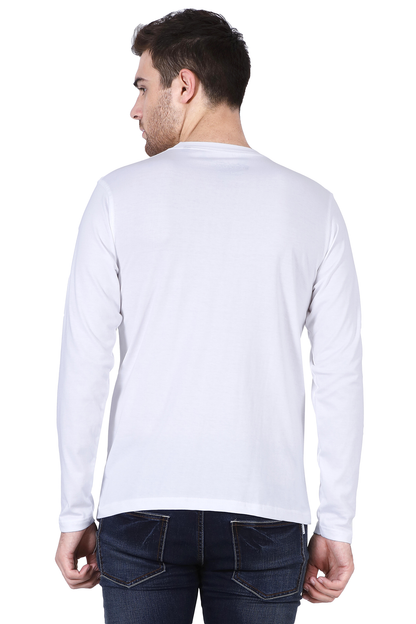 Plain White - Men Full Sleeve Round Neck T-Shirt